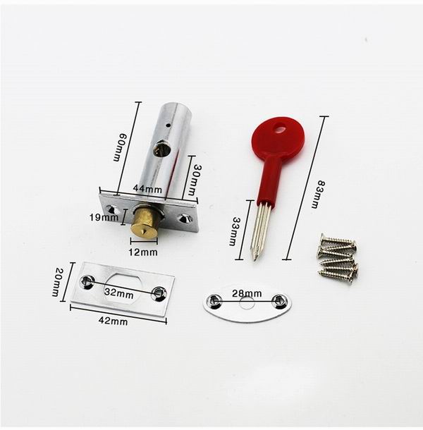 Chrome finish Brass bolt Door Lock with Knob key